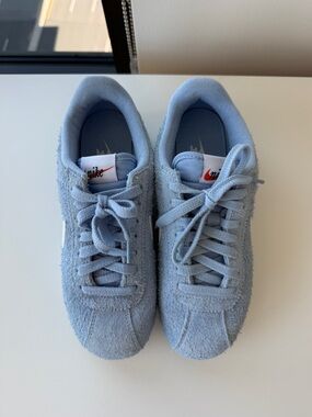 Nike Women's Light Blue Suede Sneakers